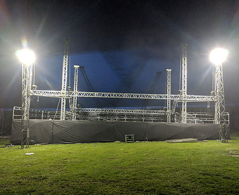 Ground support stage at Brighton Boundary.