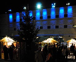 Christmas lighting at Oxford Castle