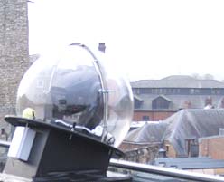 Automated fixtures for Christmas lighting at Oxford Castle