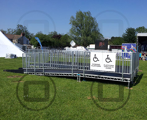 Customised viewing platform for Blue Peter Big Olympic Tour.