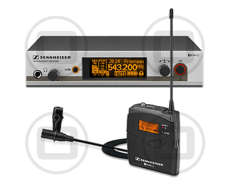 Sennheiser G3 300 Series EW312 Lapel clip-on wireless radio microphone kit