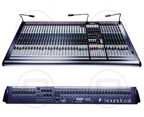 Soundcraft GB4-32 mixing desk and back panel