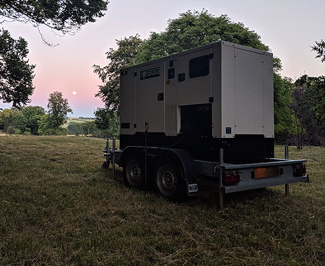 60kVA generator on site.