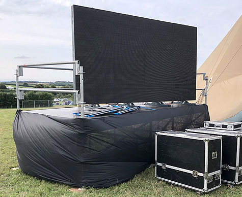 1m high LED support structure at Carfest.