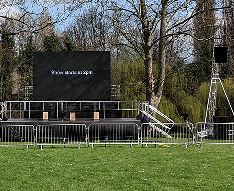 LED screen on structure at Abingdon